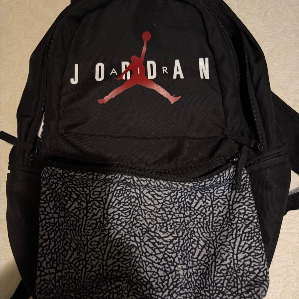 Jordan Black And Patterned Backpack - image 3